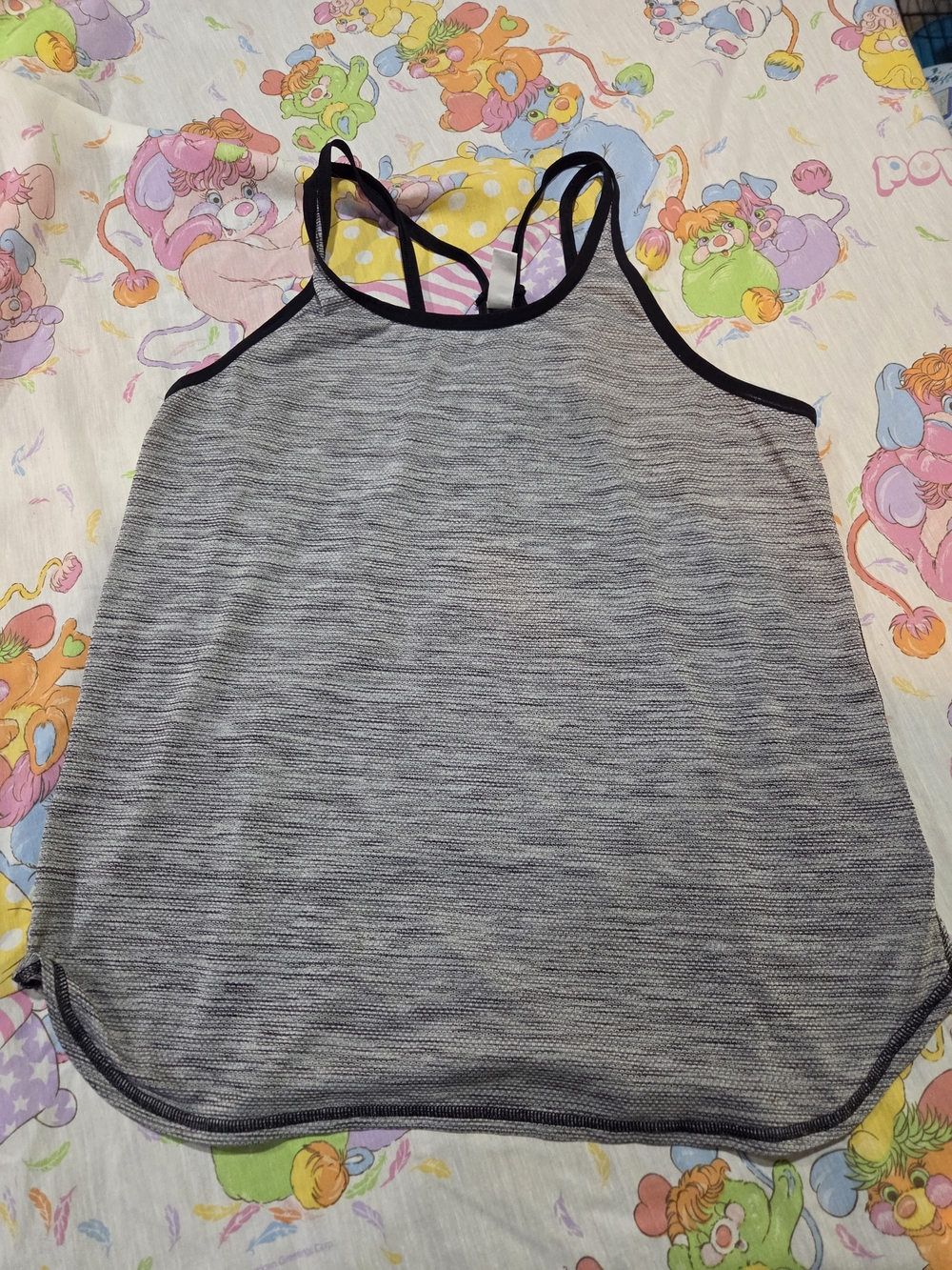 Women’s Gray Heather Racerback Tank Top - Lole Large